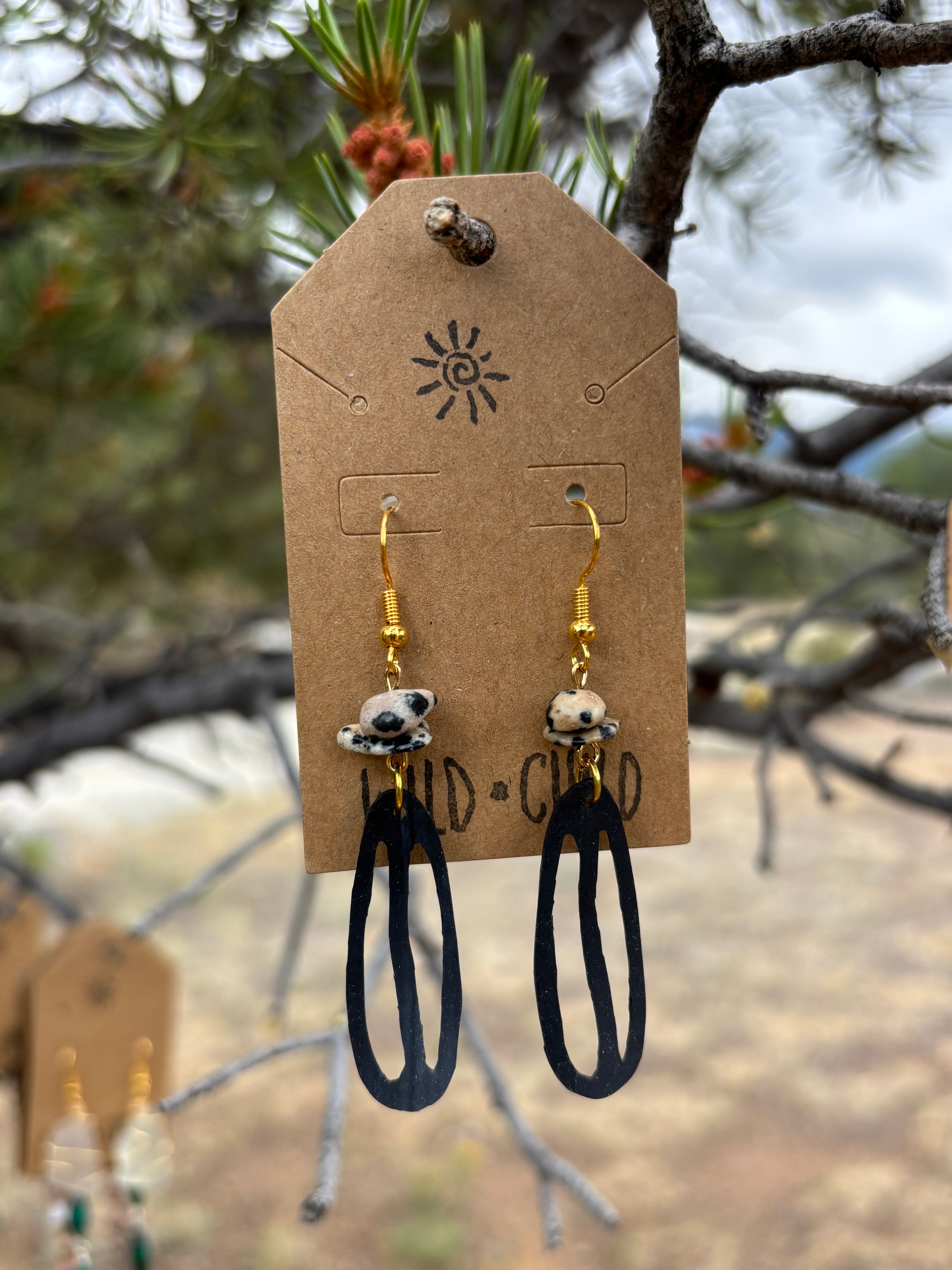 Bike tire tube earrings