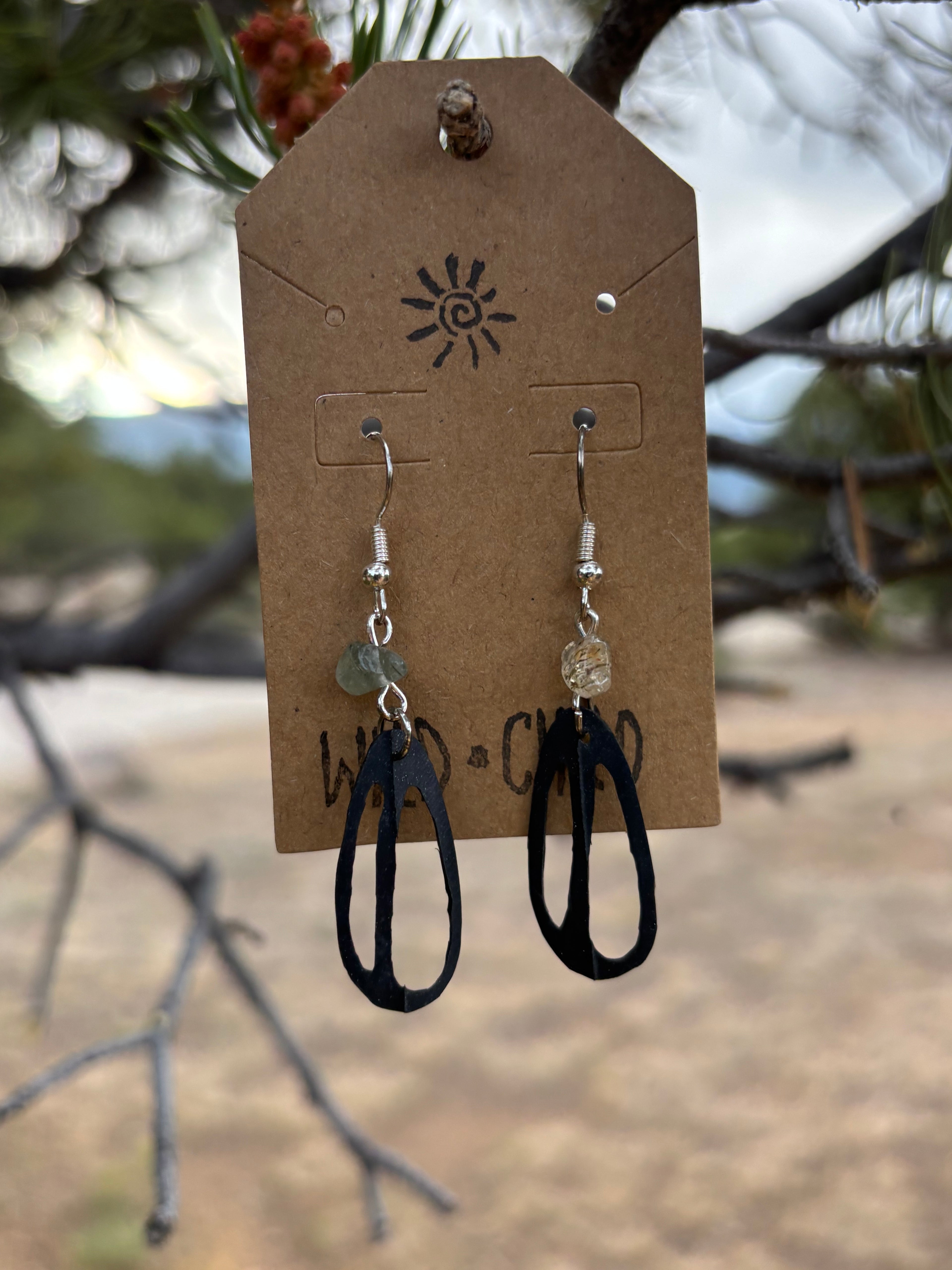 Bike tire tube earrings